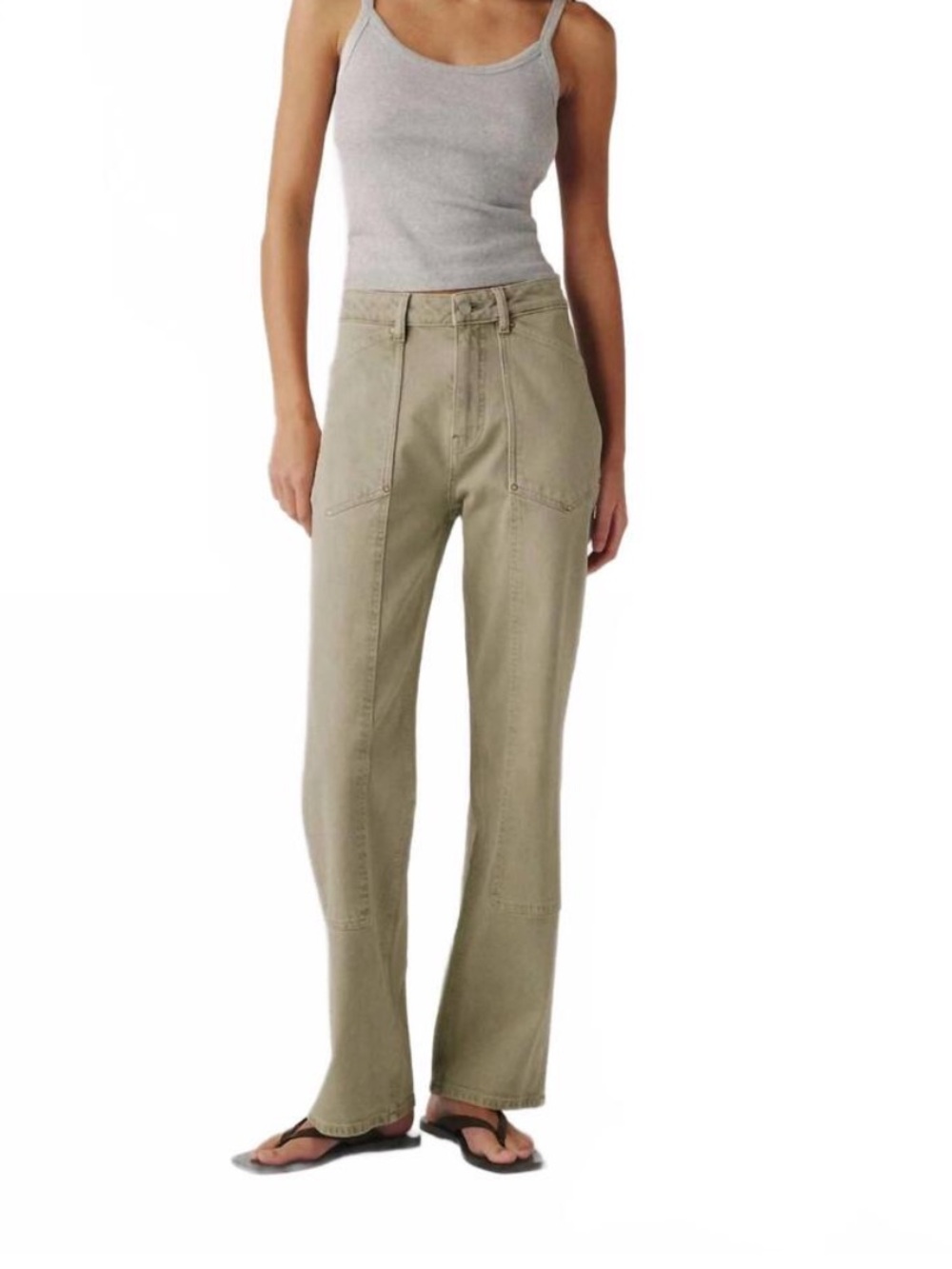 Warp & Weft utility Jean green